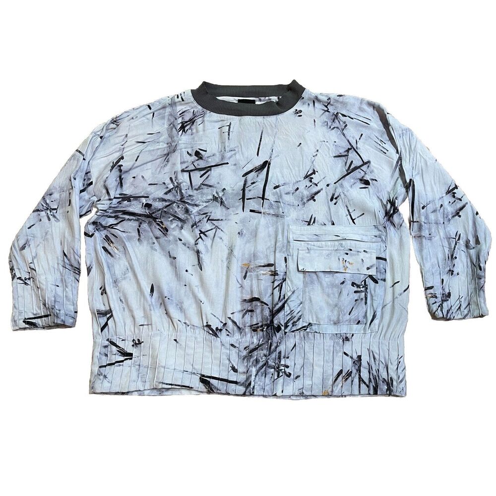 Bitte Kai Rand Womens Pullover Blouse Top Size M Splatter Paint Oversized EUC